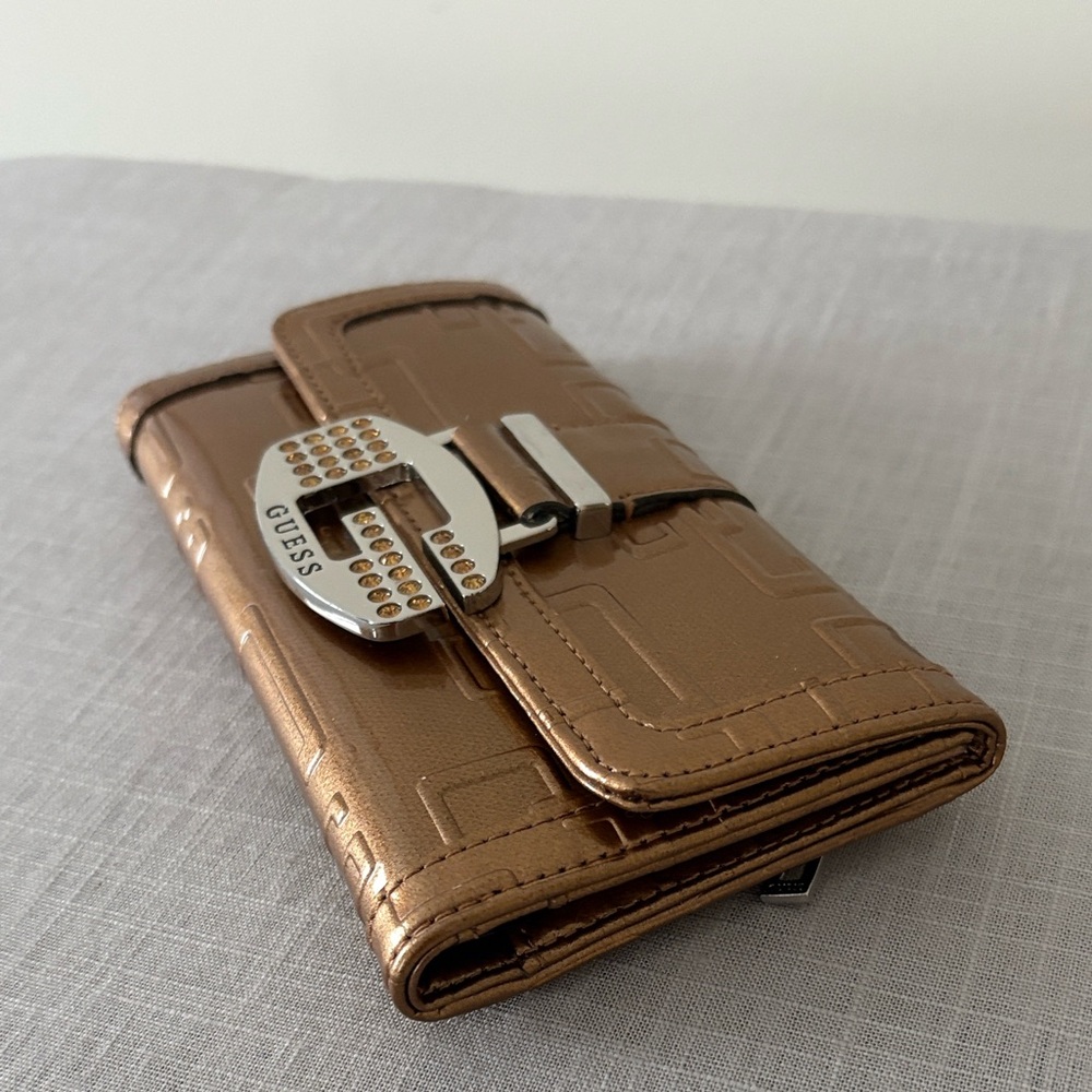 Guess Tan Wallet with Embossed Design - Picture 3 of 8